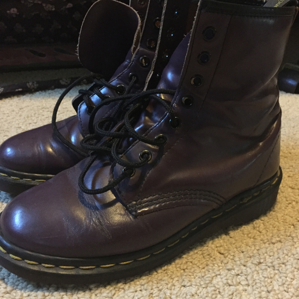 Dark purple Dr. Martens ladies 7